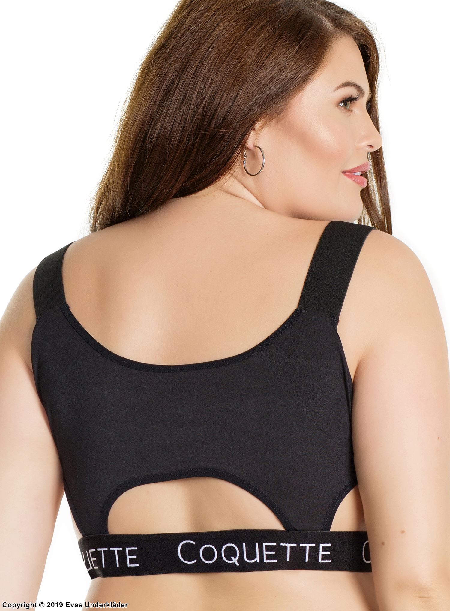 Weicher BH, ohne Körbchen, Schlüsselloch, Plus Size